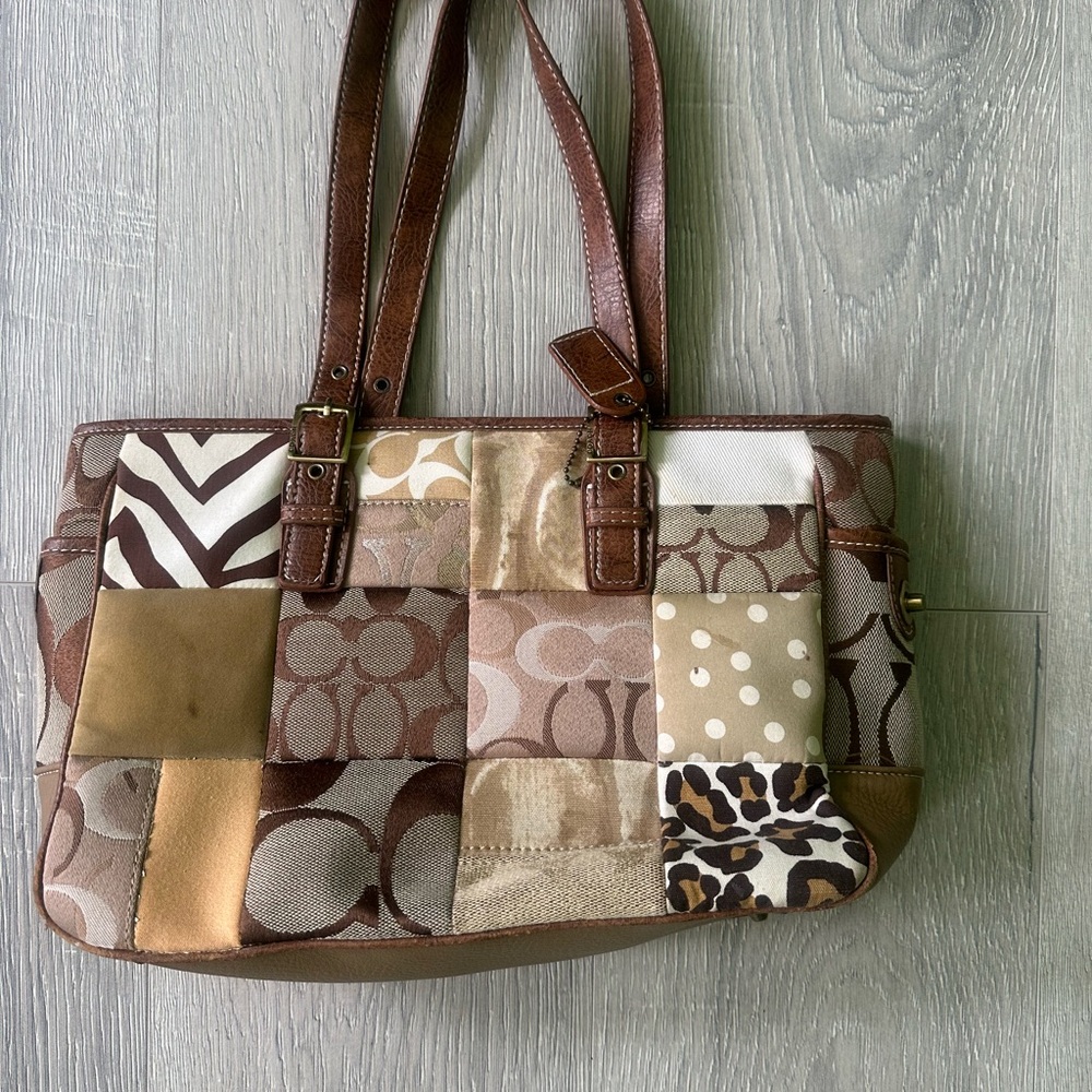 Patchwork Brown Tote Bag - image 2